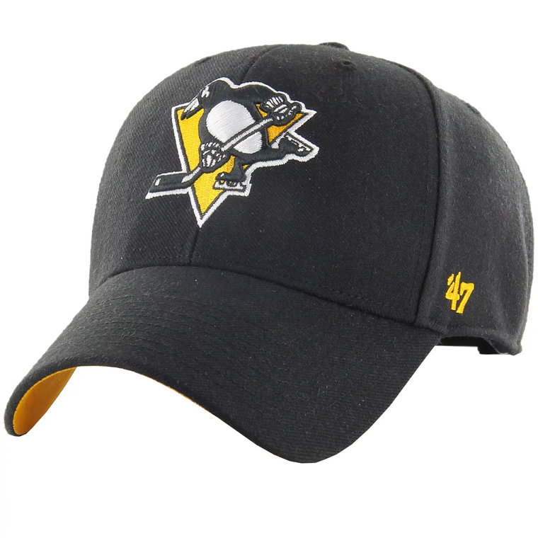 47 Brand NHL Pittsburgh Penguins Ballpark Cap H-BLPMS15WBP-BK, Męskie, Czarne, czapki z daszkiem, poliester, rozmiar: One size