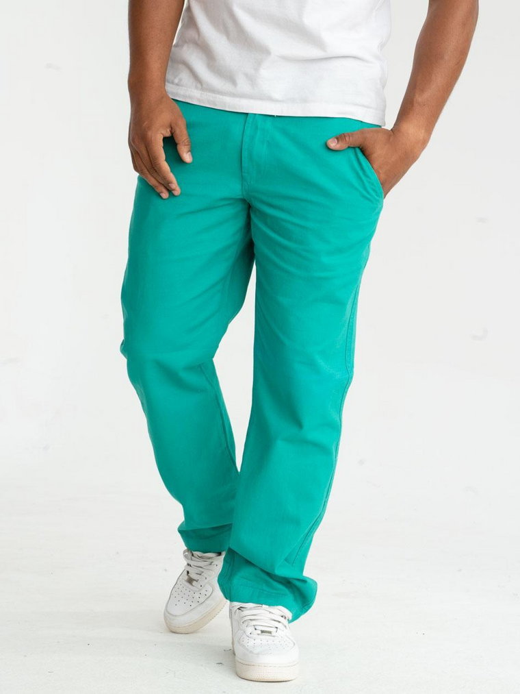 Spodnie Materiałowe Chino Męskie Zielone Raw Blue Chino PRODUKT  Z WADĄ