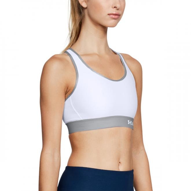 Biustonosz treningowy UNDER ARMOUR Armour Mid Keyhole Bra - biały