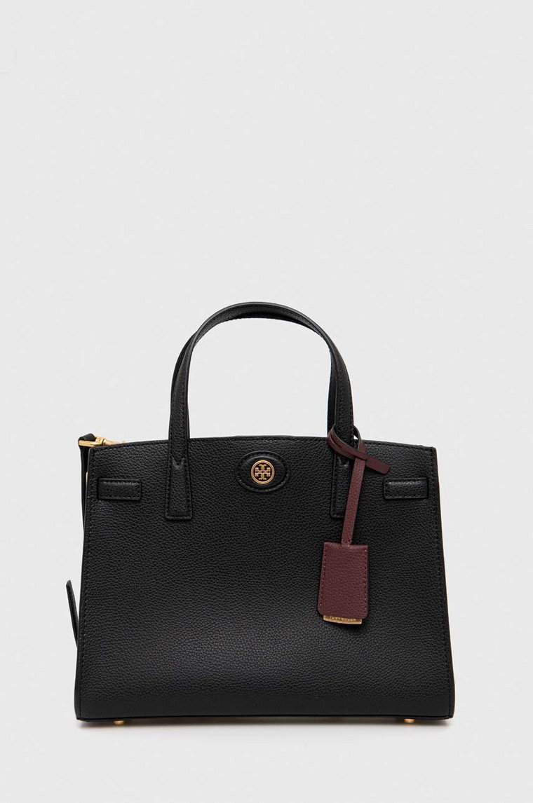 Tory Burch torebka skórzana Robinson Small kolor czarny 143194.001