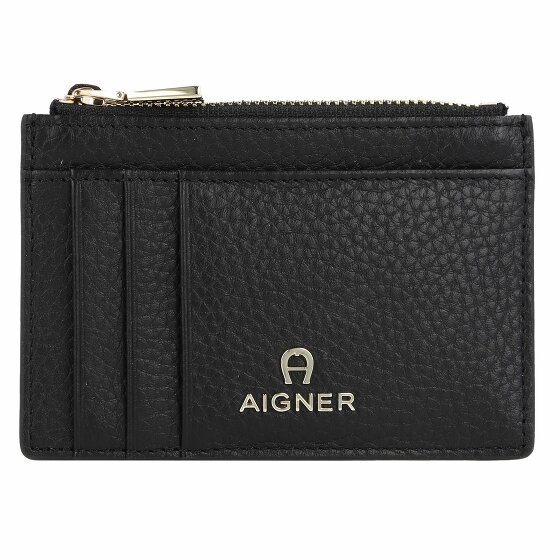 AIGNER Milano Credit Card Case Leather 12 cm black
