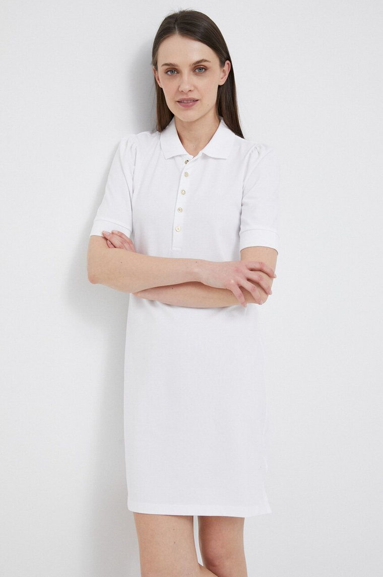 Lauren Ralph Lauren sukienka kolor biały mini prosta
