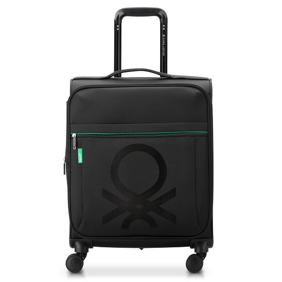 Delsey Paris x Colors Benetton Color Block 4-kołowy wózek kabinowy 55 cm z rozszerzaną plisą black