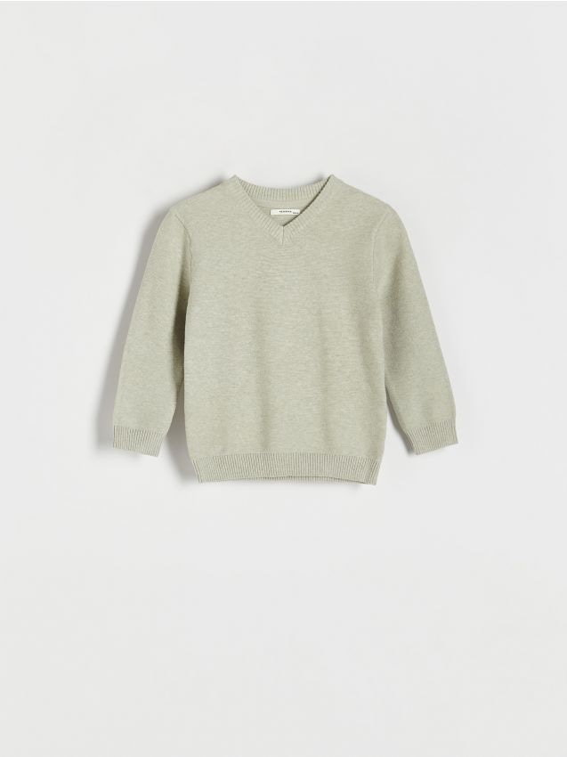 Reserved - Melanżowy sweter - jasnozielony