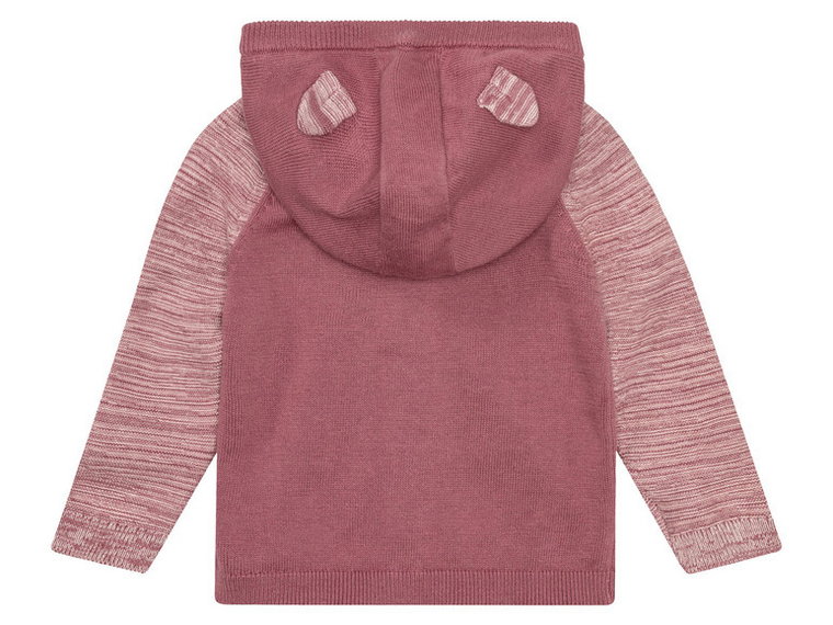 lupilu Sweterek niemowlęcy dla dziewczynki z biobawełny (50/56, Różowy)