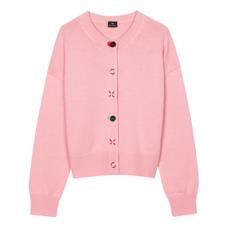 Granatowy Sweter z Haftem PS By Paul Smith