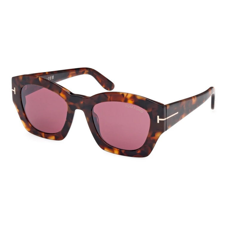 Okulary Guilliana - Ciemny Havana/Bordeaux Shaded Tom Ford