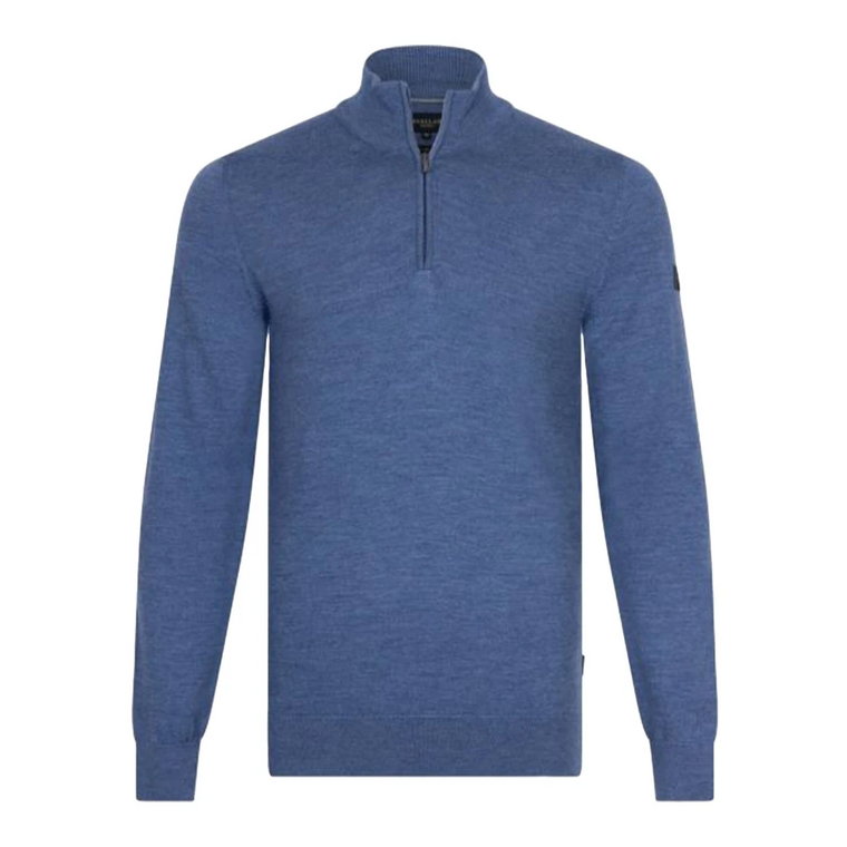 Niebieski Sweter z Merynosa 118235002 Cavallaro