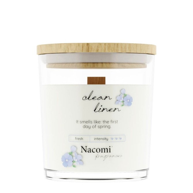 Nacomi Świeca sojowa Clean Linen 140g