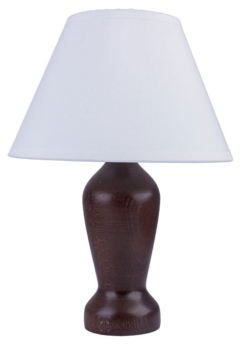 Klasyczna lampka nocna z abażurem wenge - S225-Revia