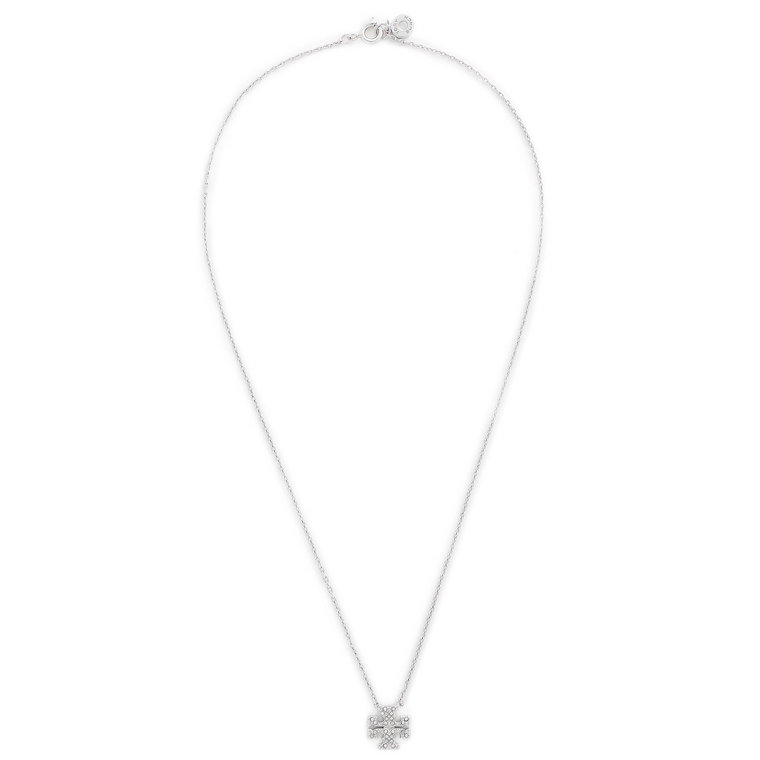 Naszyjnik TORY BURCH - Kira Pave Delicate Necklace 61725 Tory Silver/Crystal 020