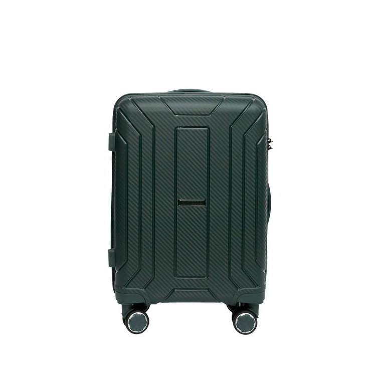 Duża walizka podróżna VEZZE z Policarbon Zielona