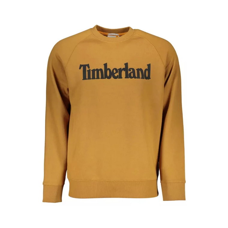 Brązowy Sweter z Bawełny, Długi Rękaw, Regularny Krój Timberland