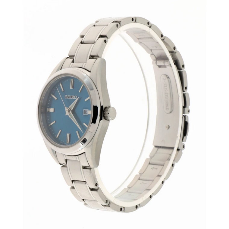 Klasyczny zegarek kwarcowy z niebieską tarczą Seiko
