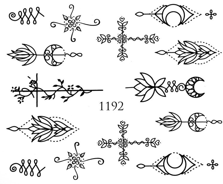 Naklejki wodne na paznokcie - nr 1192