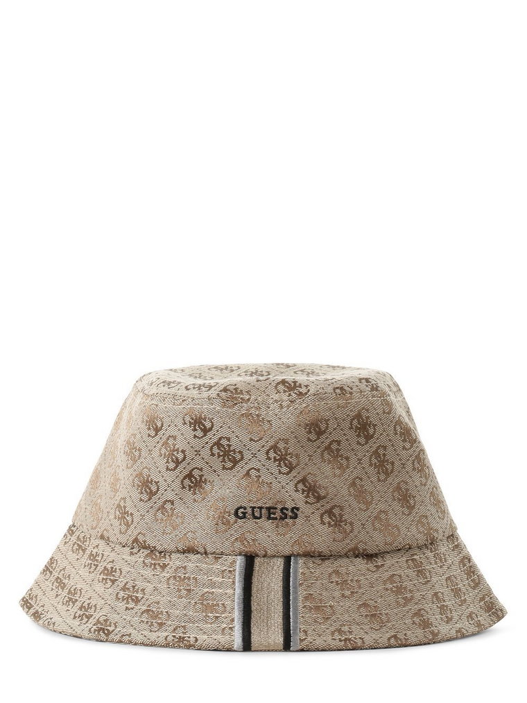 GUESS - Damski bucket hat, beżowy|brązowy