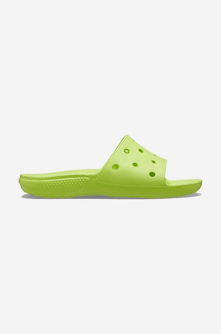 Crocs klapki Classic Slide damskie kolor zielony 206121.LIMEADE-LIME