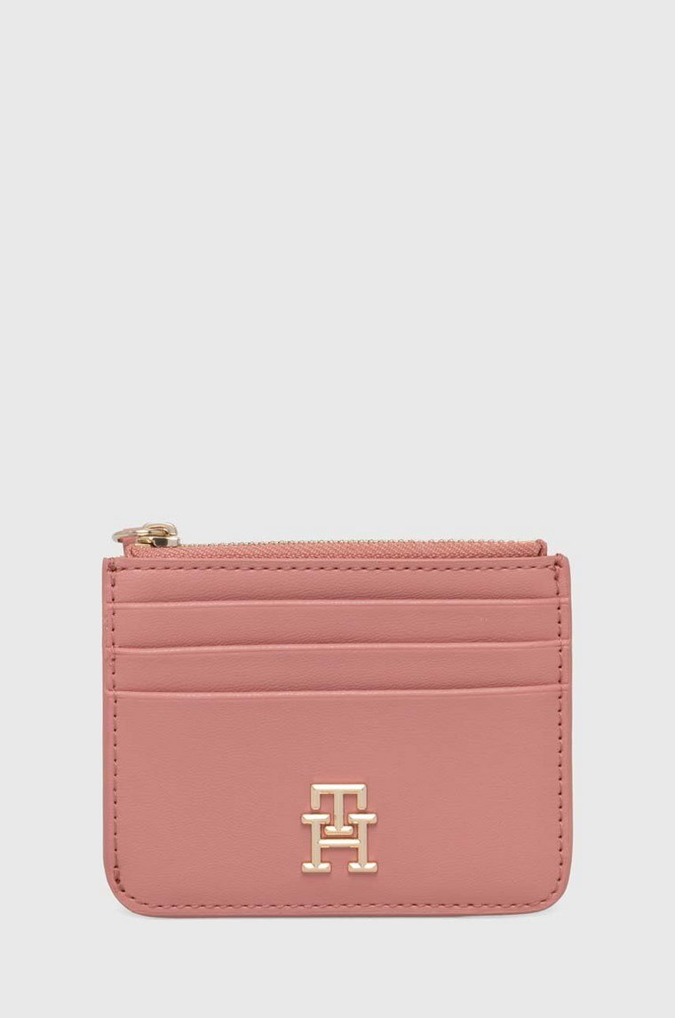 Tommy Hilfiger portfel damski kolor różowy AW0AW16016