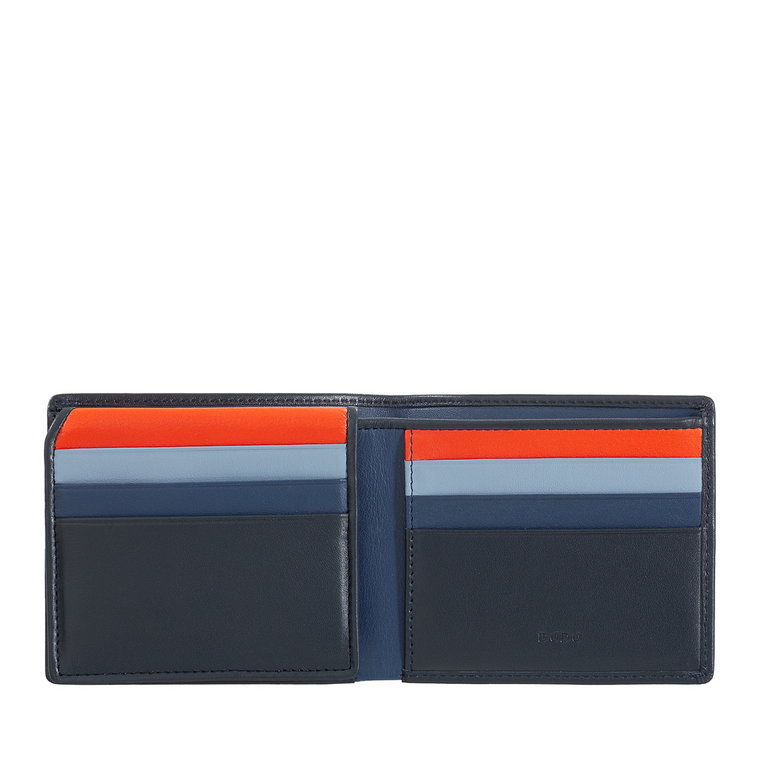 DUDU Mały Męskie wielokolorowy portfel z miękkiej skóry RFID na karty kredytowe
