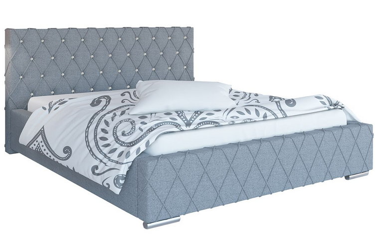 Podwójne łóżko z zagłówkiem 140x200 Loban 3X - 36 kolorów