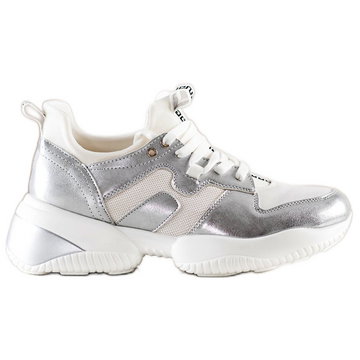 Weide Biało-srebrne Sneakersy białe srebrny