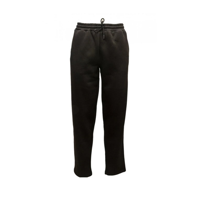Czarne Spodnie z mieszanki bawełny z elastycznym pasem Peuterey