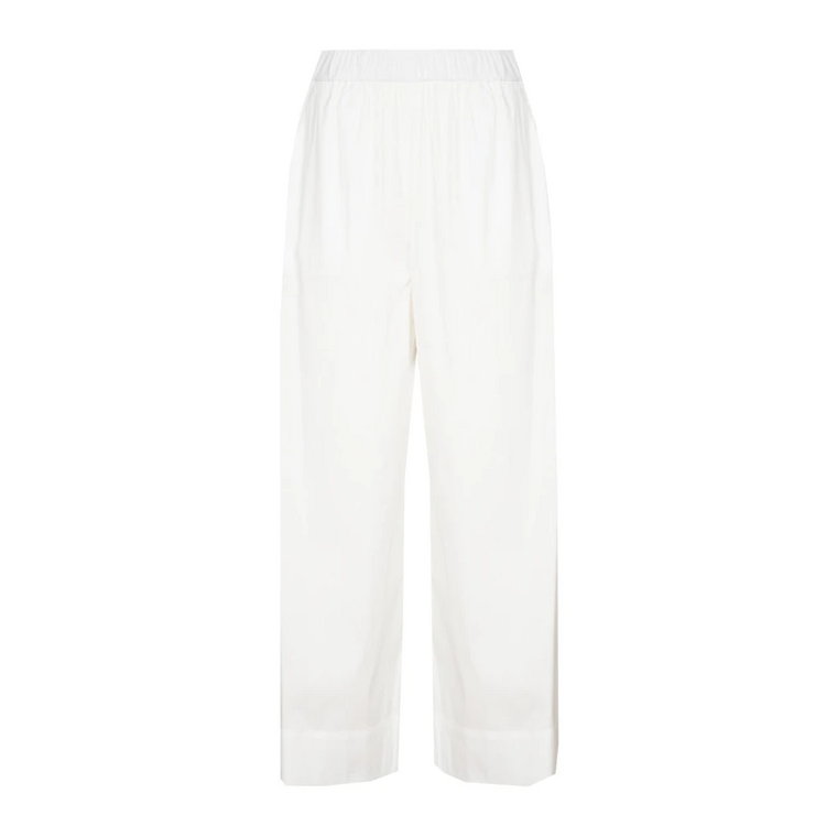 Białe bawełniane spodnie plażowe Max Mara