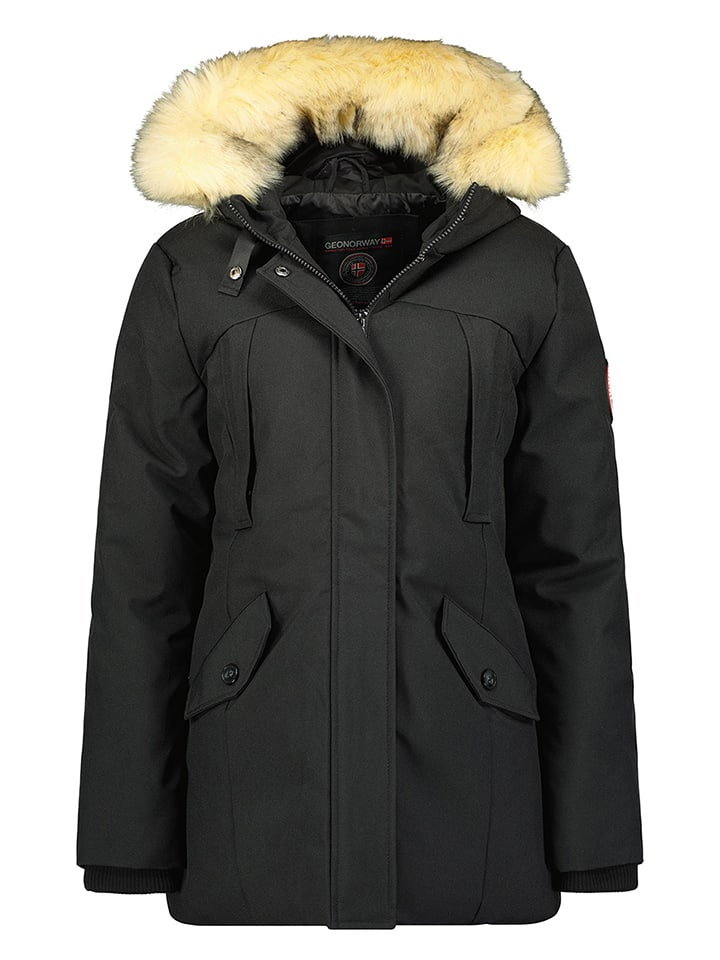 Geographical Norway Parka "Armonie" w kolorze czarnym