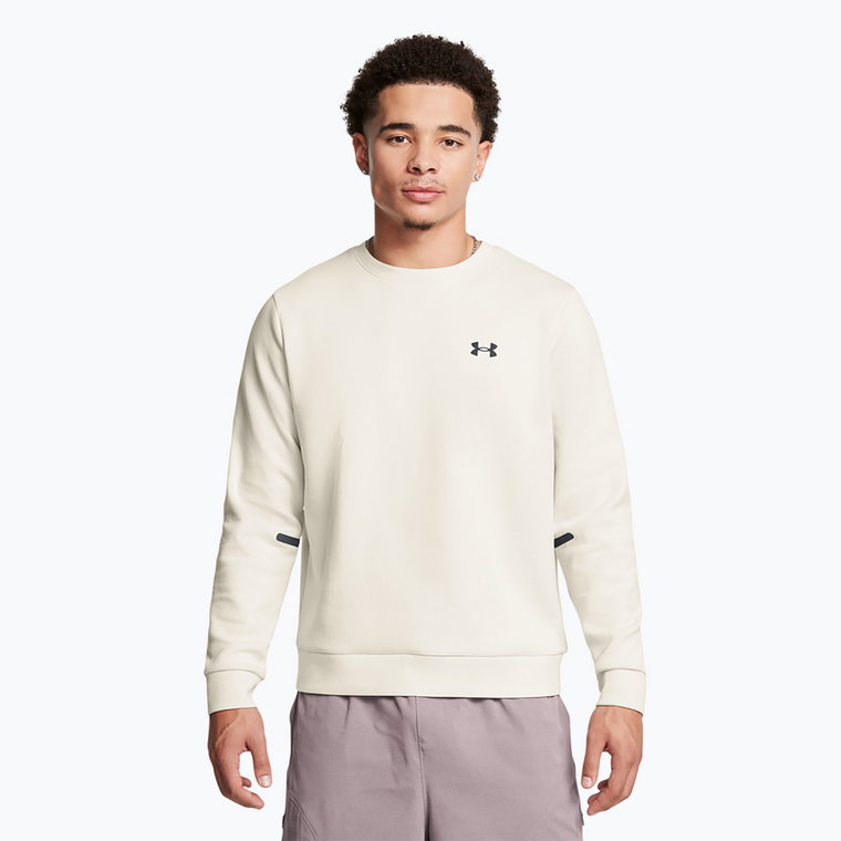 Bluza męska Under Armour Unstoppable Fleece Crew summit white/black