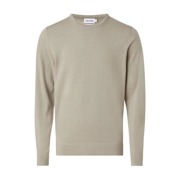 Sweter Merino z okrągłym dekoltem - Fresh Clay Calvin Klein