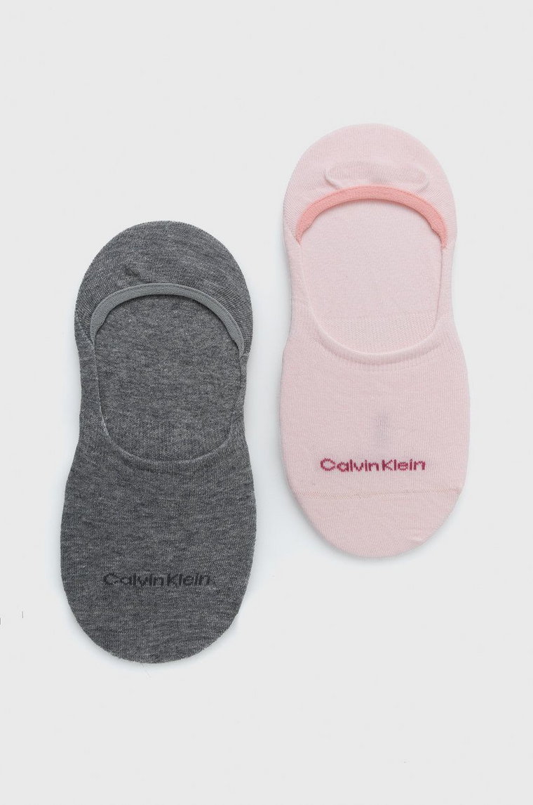 Calvin Klein skarpetki 2-pack damskie kolor różowy