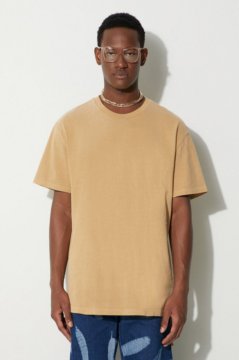 KSUBI t-shirt bawełniany kolor beżowy z nadrukiem