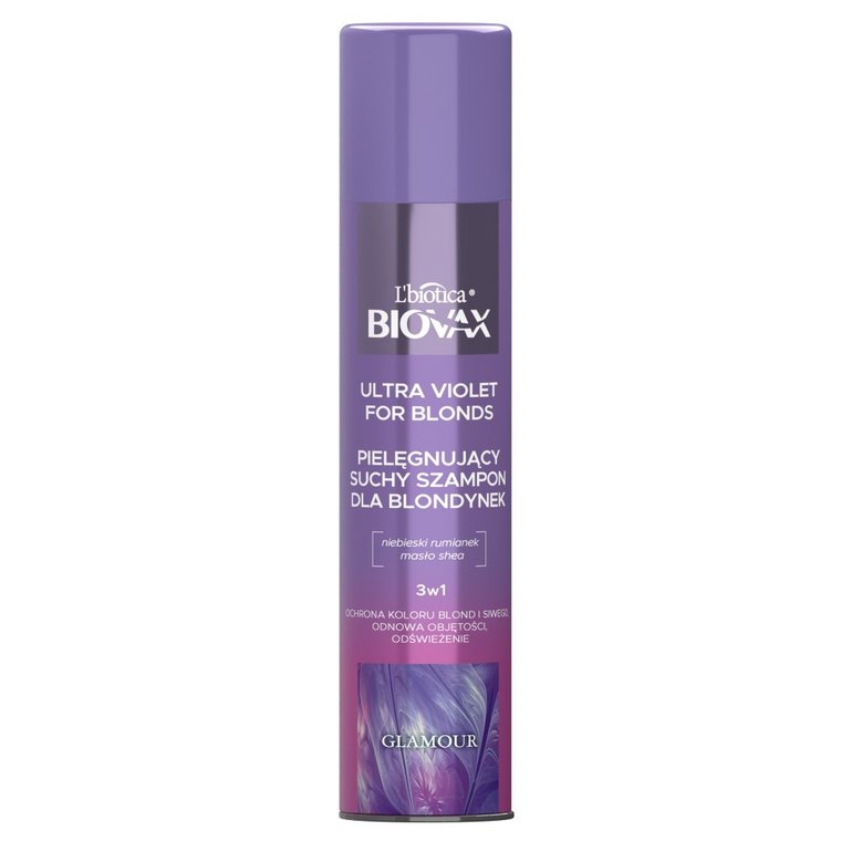 Biovax Glamour, Suchy Szampon Ultra Violet for Blond, 200 ml