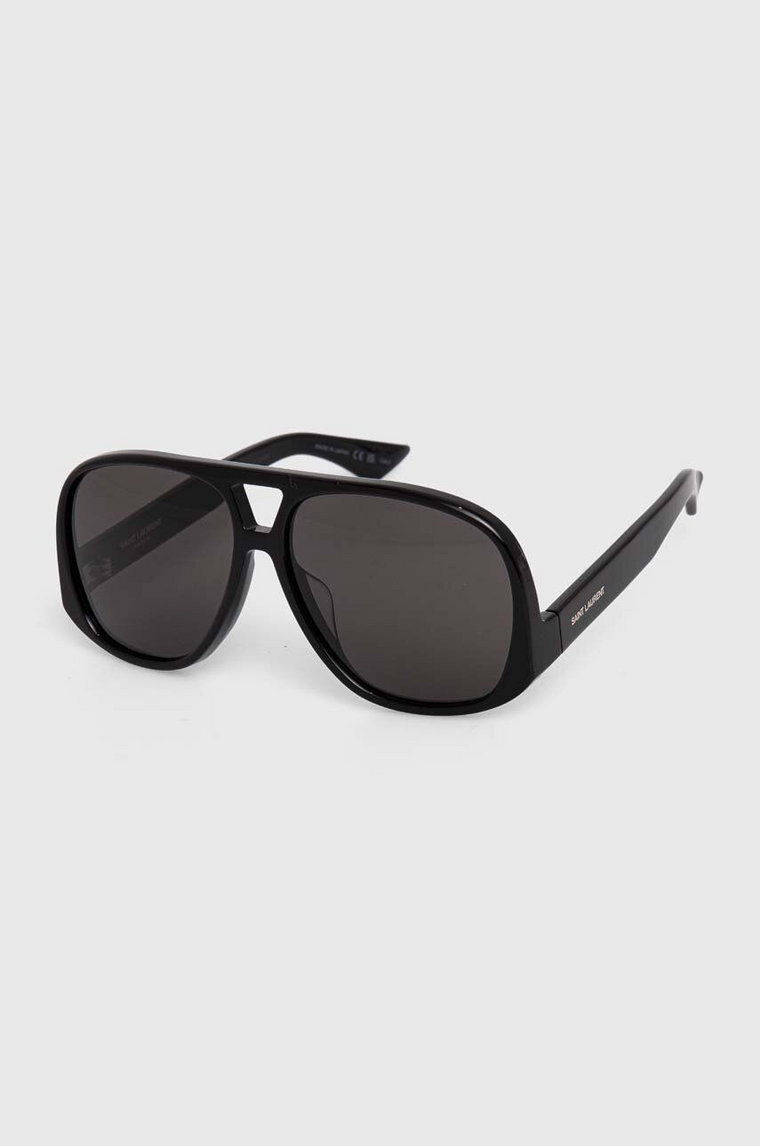 Saint Laurent okulary przeciwsłoneczne damskie kolor czarny SL 652