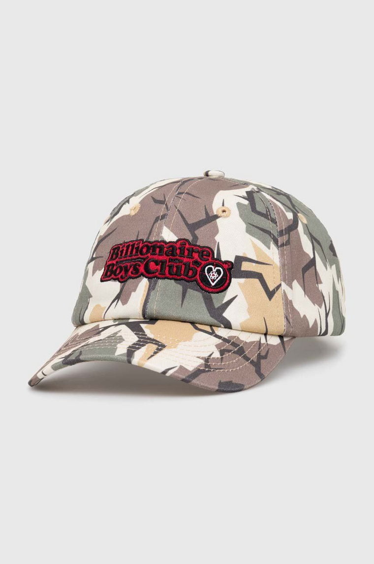 Billionaire Boys Club czapka z daszkiem bawełniana Camo Cap kolor zielony wzorzysta B24146