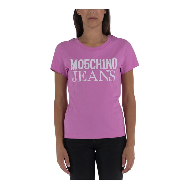 Koszulka z Dużym Logo Moschino