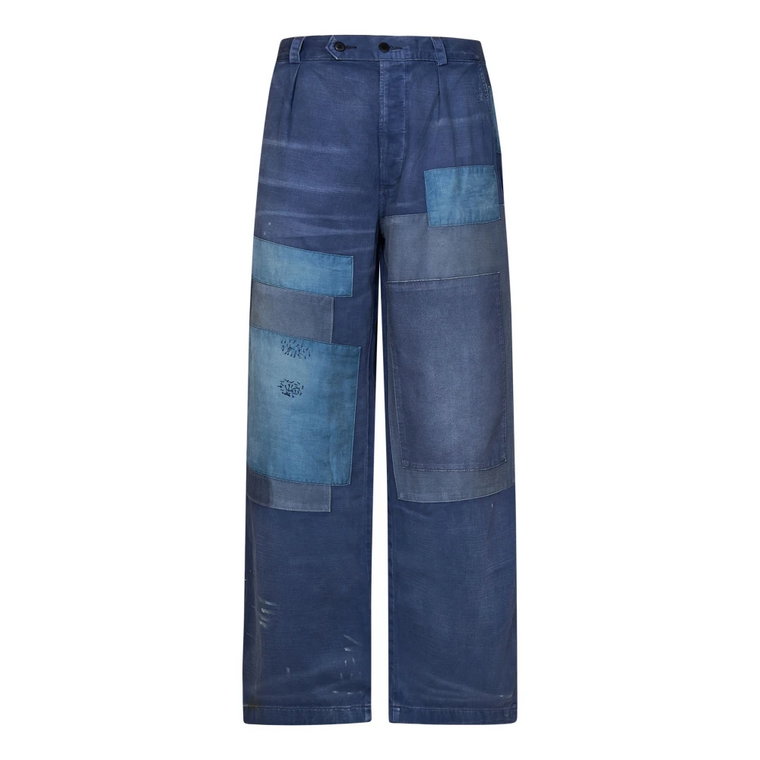 Niebieskie Spodnie dla Mężczyzn Ralph Lauren