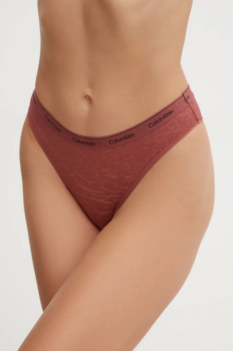 Calvin Klein Underwear brazyliany kolor czerwony z koronki 000QD5233E