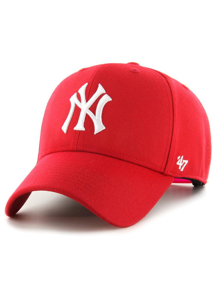 Czapka Z Daszkiem Snapback Czerwona 47 Brand New York Yankees MLB MVP 47 Wool All