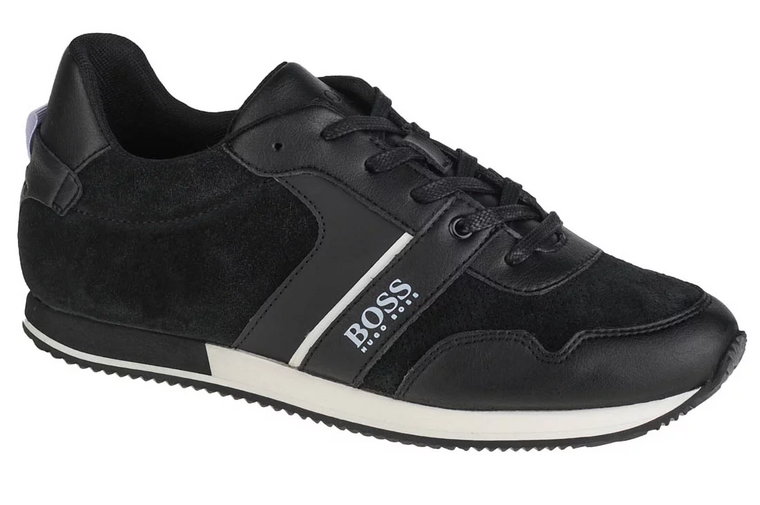 BOSS Trainers J29262-09B, Dla chłopca, Czarne, buty sneakers, skóra licowa, rozmiar: 29