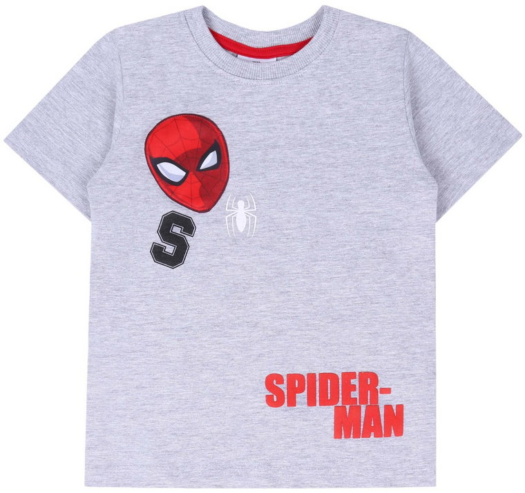 Szara, chłopięca koszulka/t-shirt  na krótki rękaw Spider Man 7-8 lat 128 cm