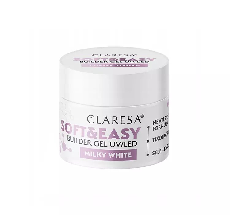 CLARESA SOFT & EASY ŻEL BUDUJĄCY UV/LED MILKY WHITE 12G