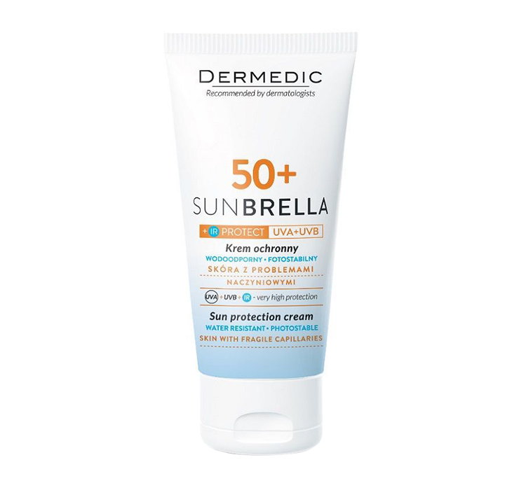 DERMEDIC SUNBRELLA ULTRALEKKI KREM OCHRONNY DO SKÓRY WRAŻLIWEJ SPF50+ 40ML