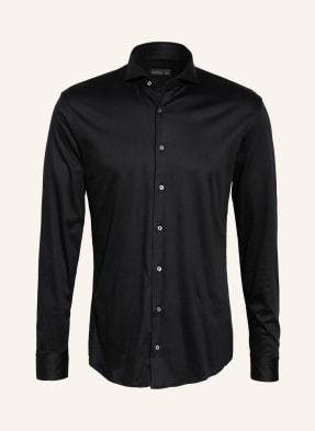 Van Laack Koszula Z Dżerseju Slim Fit schwarz