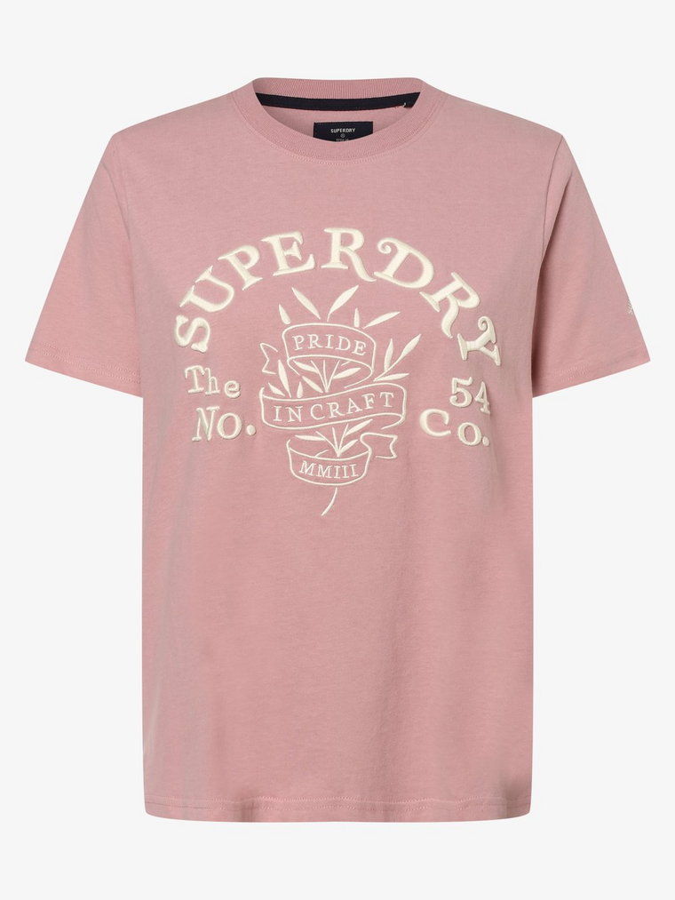 Superdry - T-shirt damski, różowy