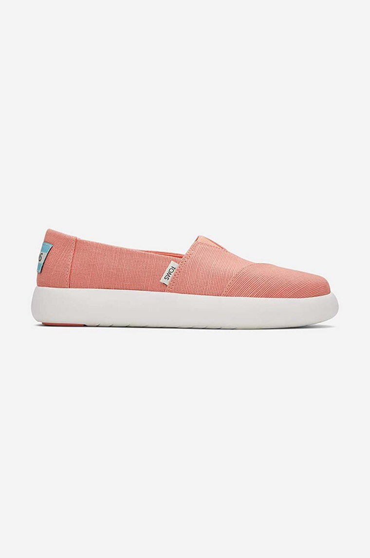 Toms espadryle Canvas Mallow Sneaker kolor pomarańczowy