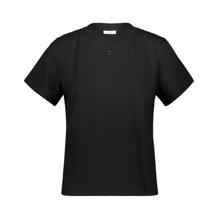 Czarna Koszulka Dry Jersey Courrèges