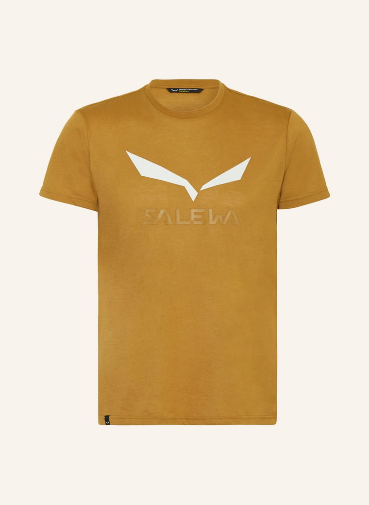 Salewa T-Shirt Solidlogo Dri-Release braun