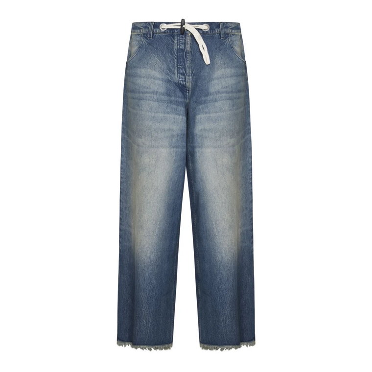 Niebieskie Spodnie Jeansowe Moncler