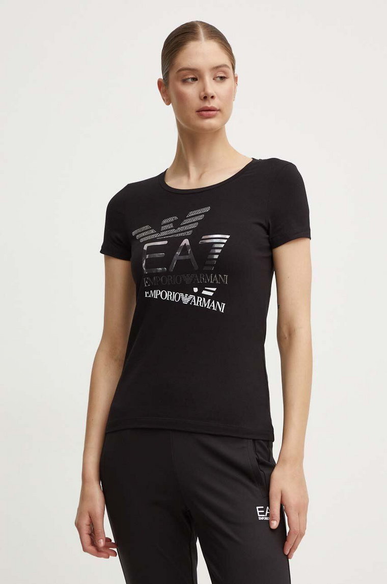 EA7 Emporio Armani t-shirt damski kolor czarny TJQCZ.6DTT17